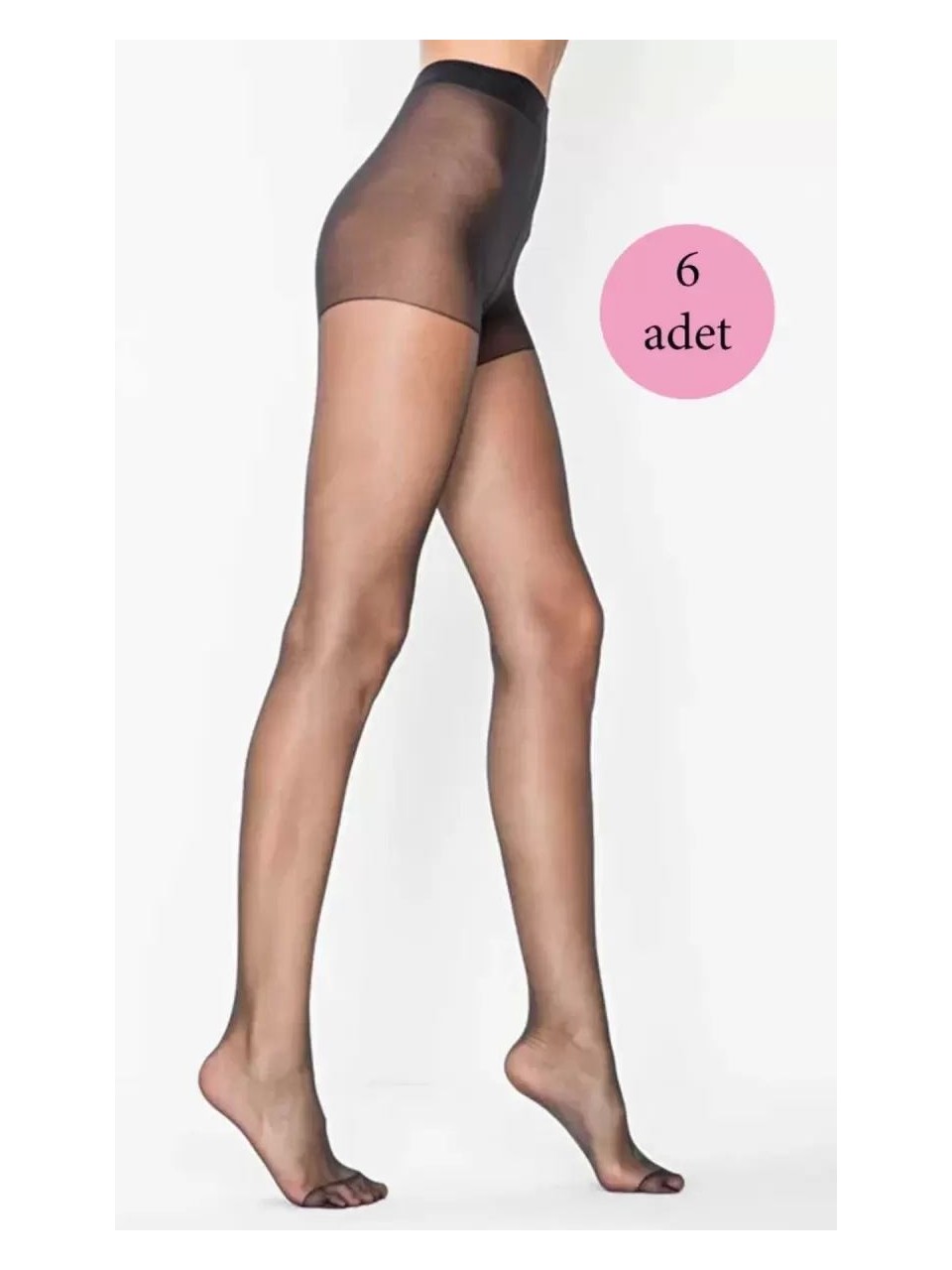 Beruflic 6 Adet Parlak Fit 15 Likralı Külotlu Çorap Siyah Under Moda