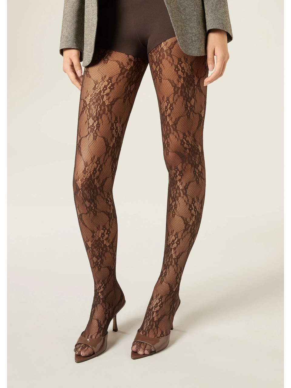 Calzedonia Çiçek Desenli Dantel Külotlu Çorap