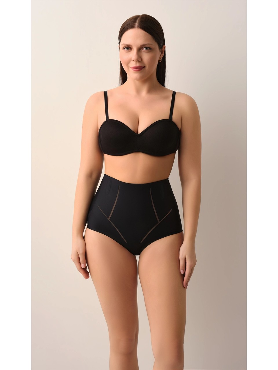 Suwen Black High Waist Next-Gen Laser Cut No-Show Lightweight Shaping Briefs